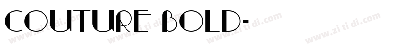 Couture Bold字体转换